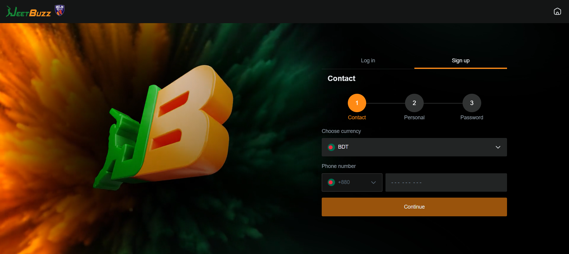 Signup for JeetBuzz Bangladesh account easily
